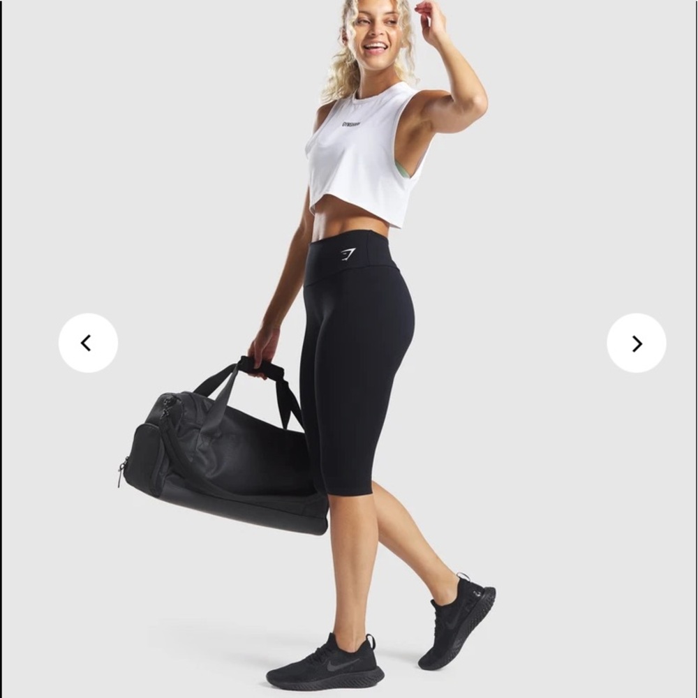 Gymshark Training Cropped Leggings, Black Size M